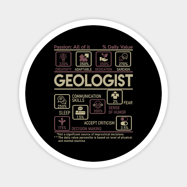 Geologist T Shirt - Multitasking Daily Value Gift Item Tee Magnet by candicekeely6155